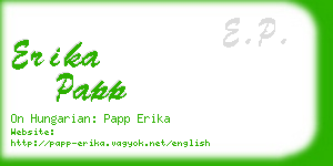 erika papp business card